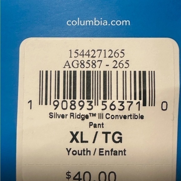 Columbia Omni-Shade Pants Size Youth Xl - Picture 5 of 5
